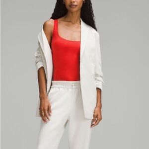 Lululemon Athletica Nulu Square Neck Bodysuit in Grenadine Red